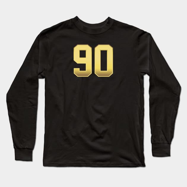 number 90 Long Sleeve T-Shirt by Ericokore